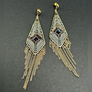 Stella & Dot Aiyana Fringe Gold Earrings